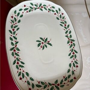 Lenox Holly and Berry Oval Platter